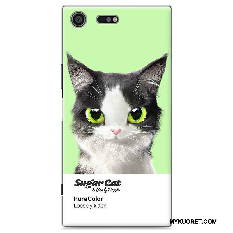 Kuori Sony Xperia Xz Premium Maalaus Läpinäkyvä Puhelimen Kuoret, Kotelo Sony Xperia Xz Premium Sarjakuva Ihana Vihreä