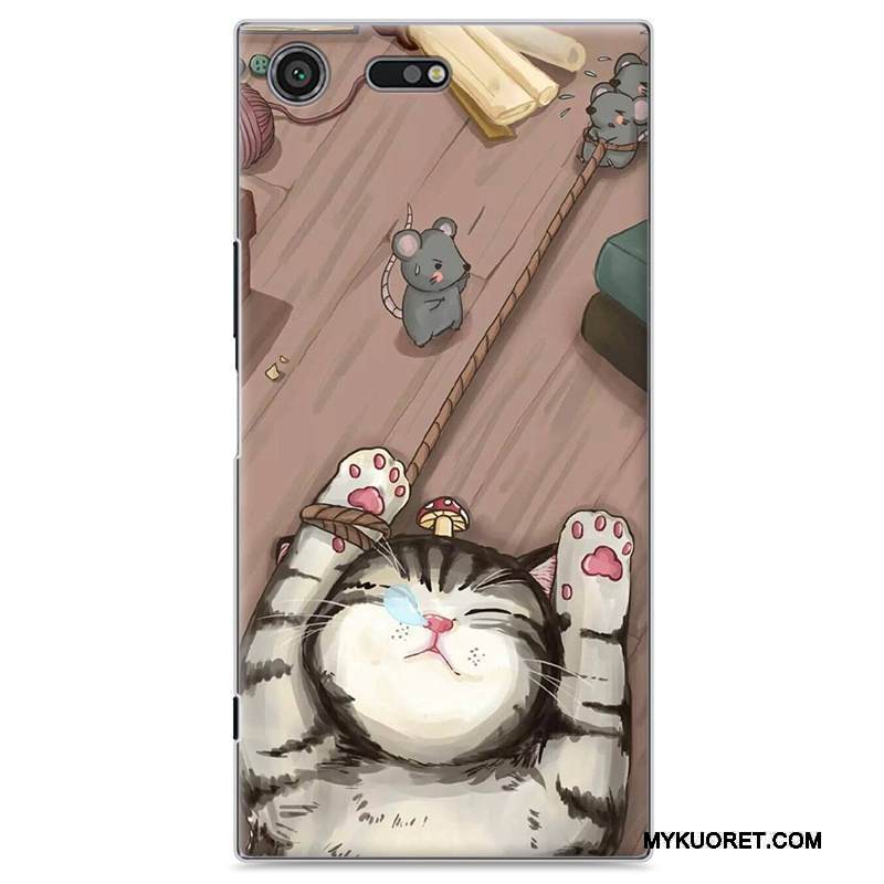Kuori Sony Xperia Xz Premium Maalaus Taide Vaalean, Kotelo Sony Xperia Xz Premium Sarjakuva Puhelimen Kuoret Jauhe