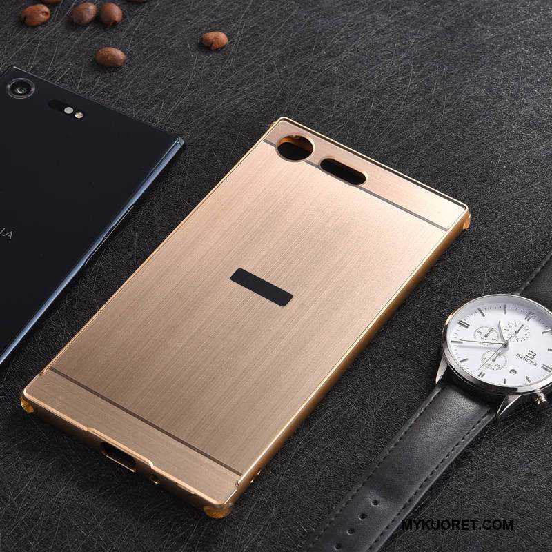 Kuori Sony Xperia Xz Premium Metalli Kehys Jauhe, Kotelo Sony Xperia Xz Premium Suojaus Takakansi Murtumaton