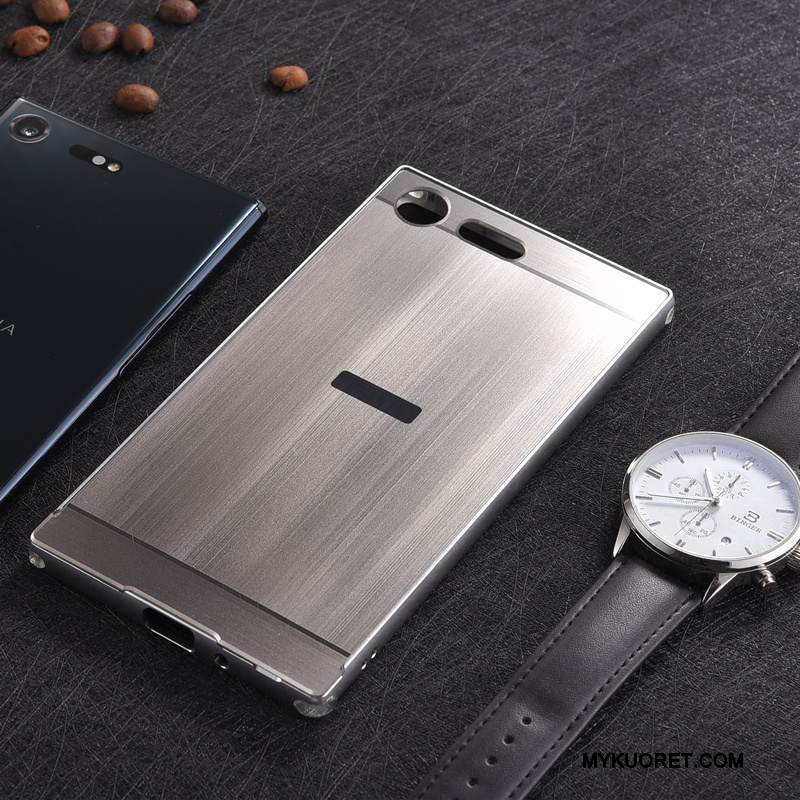 Kuori Sony Xperia Xz Premium Metalli Kehys Jauhe, Kotelo Sony Xperia Xz Premium Suojaus Takakansi Murtumaton