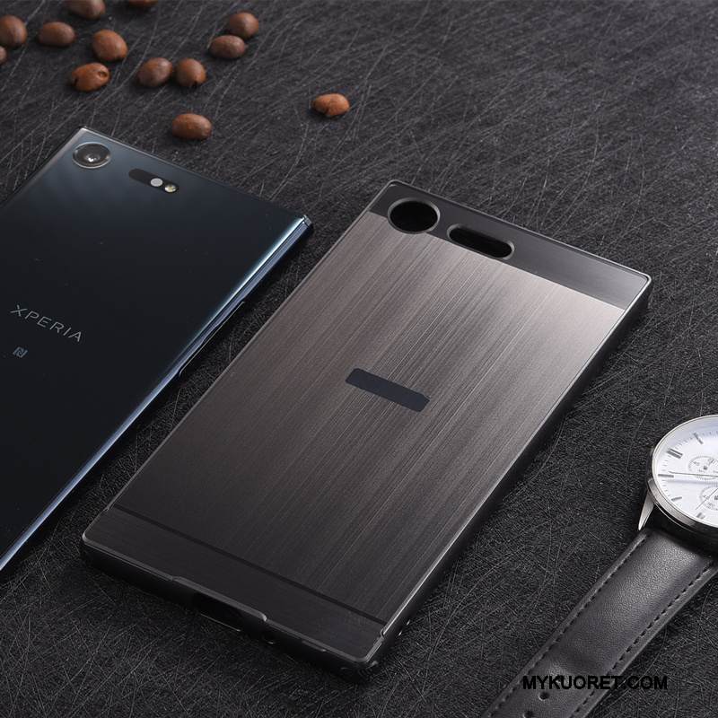 Kuori Sony Xperia Xz Premium Metalli Kehys Jauhe, Kotelo Sony Xperia Xz Premium Suojaus Takakansi Murtumaton