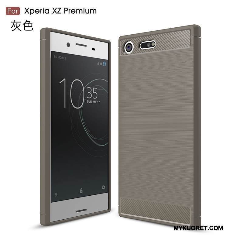 Kuori Sony Xperia Xz Premium Pehmeä Neste Johdin Kukkakuvio, Kotelo Sony Xperia Xz Premium Silikoni Vaalean Murtumaton