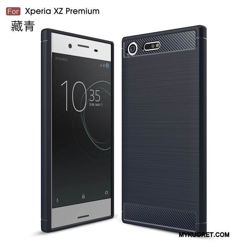 Kuori Sony Xperia Xz Premium Pehmeä Neste Johdin Kukkakuvio, Kotelo Sony Xperia Xz Premium Silikoni Vaalean Murtumaton