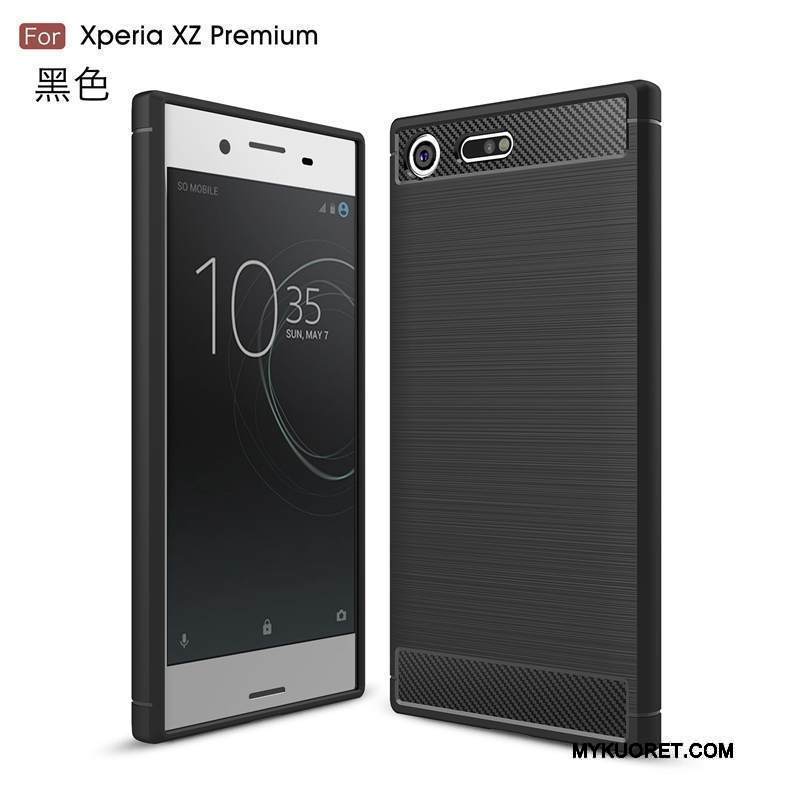 Kuori Sony Xperia Xz Premium Pehmeä Neste Johdin Kukkakuvio, Kotelo Sony Xperia Xz Premium Silikoni Vaalean Murtumaton