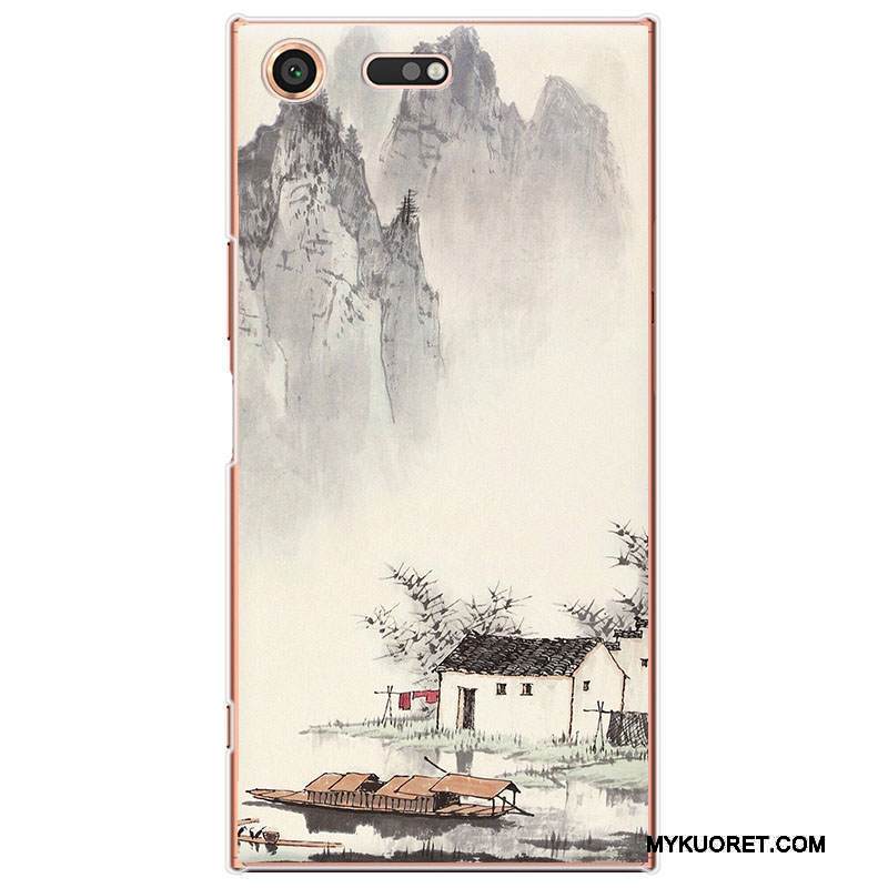 Kuori Sony Xperia Xz Premium Suojaus Kiinalainen Tyyli Puhelimen Kuoret, Kotelo Sony Xperia Xz Premium Kova Punainen