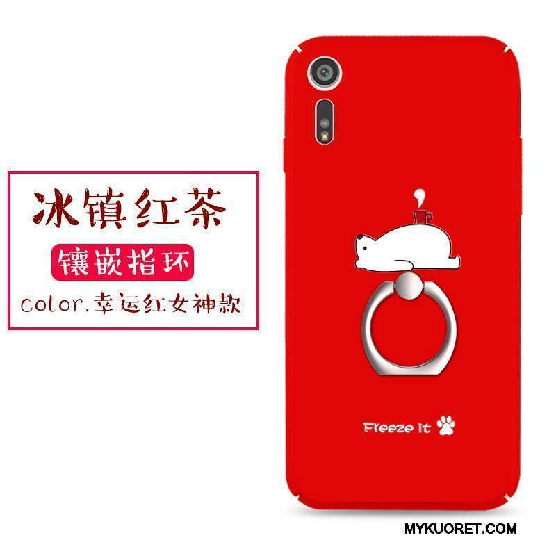 Kuori Sony Xperia Xz Suojaus Kova Pesty Suede, Kotelo Sony Xperia Xz Laukut Puhelimen Kuoret Punainen