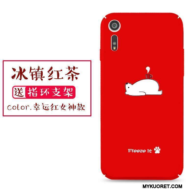 Kuori Sony Xperia Xz Suojaus Kova Pesty Suede, Kotelo Sony Xperia Xz Laukut Puhelimen Kuoret Punainen