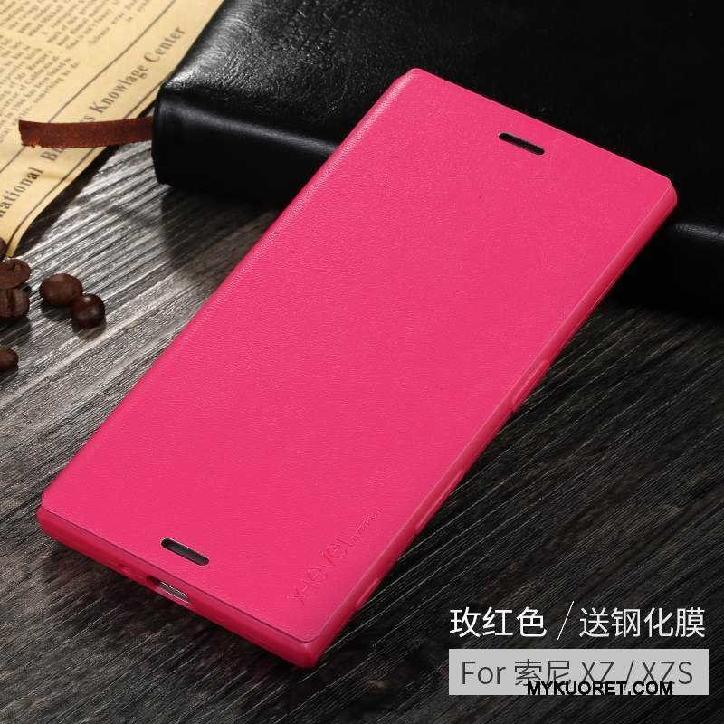 Kuori Sony Xperia Xz Suojaus Murtumaton Ultra, Kotelo Sony Xperia Xz Nahka Ohut Sininen