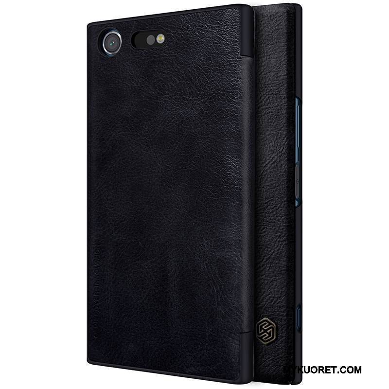 Kuori Sony Xperia Xz Suojaus Puhelimen Kuoret Murtumaton, Kotelo Sony Xperia Xz Nahka Kulta Viini Punainen