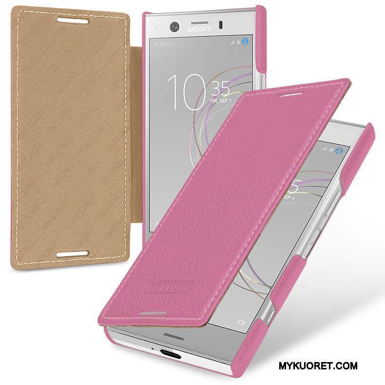 Kuori Sony Xperia Xz1 Compact Kuoret Puhelimen Kuoret Murtumaton, Kotelo Sony Xperia Xz1 Compact Nahka Syvä Väri Vihreä