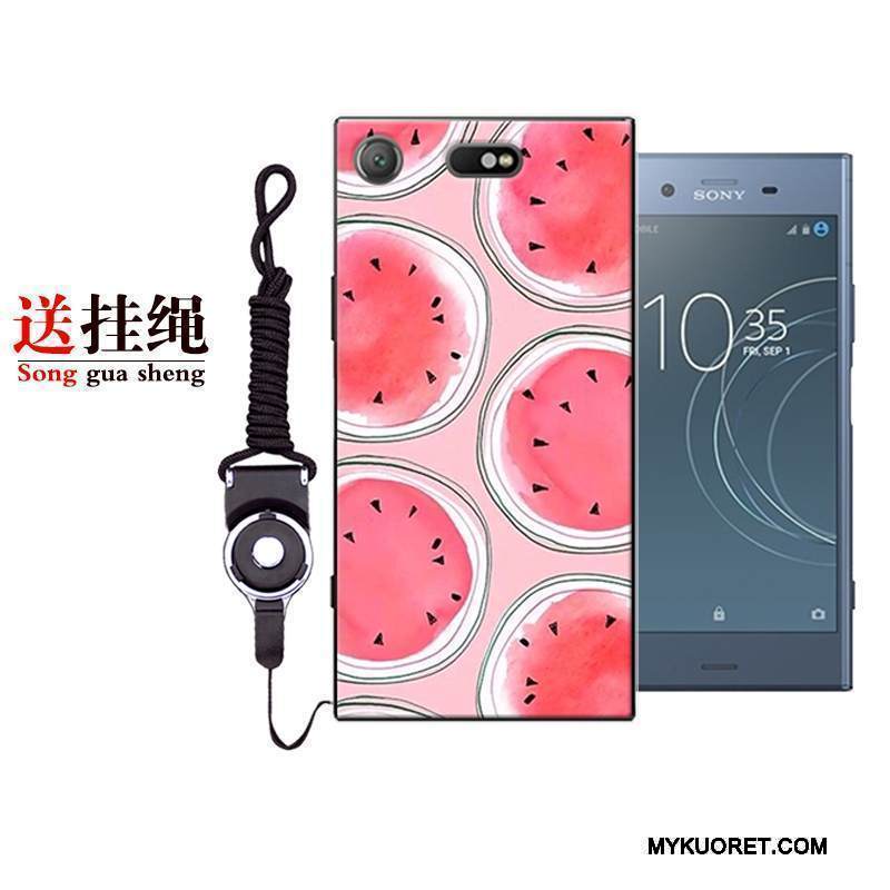 Kuori Sony Xperia Xz1 Compact Laukut Vaalean Punainen, Kotelo Sony Xperia Xz1 Compact Silikoni Persoonallisuus Puhelimen Kuoret