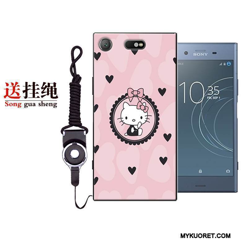 Kuori Sony Xperia Xz1 Compact Laukut Vaalean Punainen, Kotelo Sony Xperia Xz1 Compact Silikoni Persoonallisuus Puhelimen Kuoret