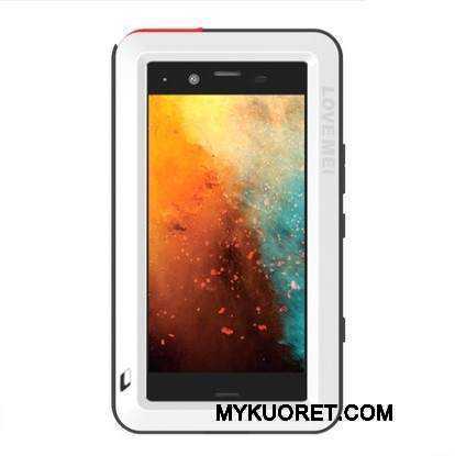 Kuori Sony Xperia Xz1 Compact Metalli Keltainen Murtumaton, Kotelo Sony Xperia Xz1 Compact Suojaus Kolme Puolustusta Puhelimen Kuoret