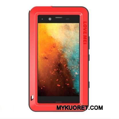 Kuori Sony Xperia Xz1 Compact Metalli Keltainen Murtumaton, Kotelo Sony Xperia Xz1 Compact Suojaus Kolme Puolustusta Puhelimen Kuoret