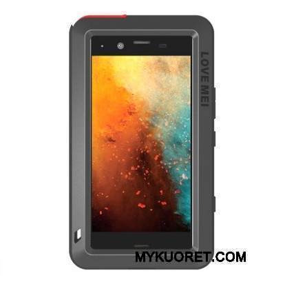 Kuori Sony Xperia Xz1 Compact Metalli Keltainen Murtumaton, Kotelo Sony Xperia Xz1 Compact Suojaus Kolme Puolustusta Puhelimen Kuoret