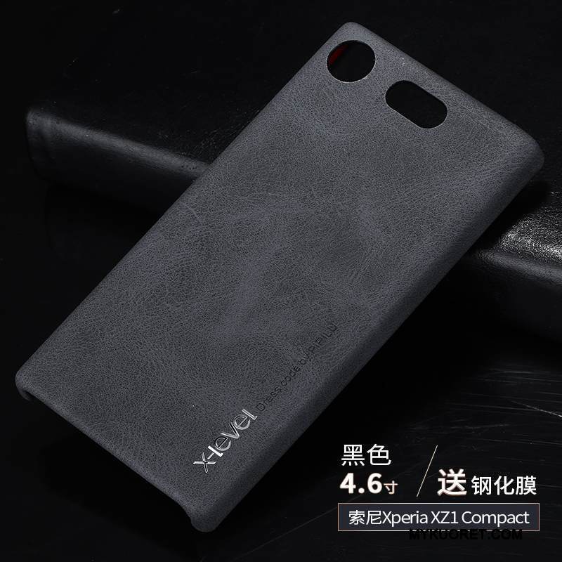 Kuori Sony Xperia Xz1 Compact Nahka Murtumaton Ohut, Kotelo Sony Xperia Xz1 Compact Suojaus Ultra Puhelimen Kuoret