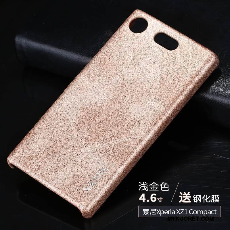 Kuori Sony Xperia Xz1 Compact Nahka Murtumaton Ohut, Kotelo Sony Xperia Xz1 Compact Suojaus Ultra Puhelimen Kuoret