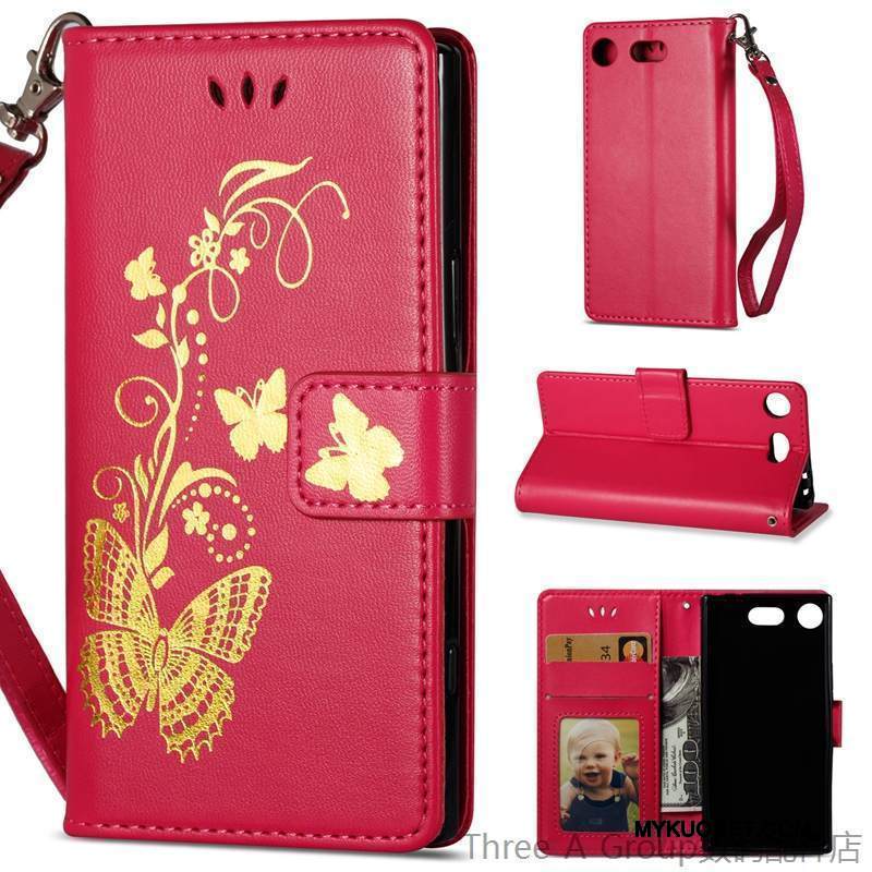 Kuori Sony Xperia Xz1 Compact Nahka Puhelimen Kuoret Uusi, Kotelo Sony Xperia Xz1 Compact Kuoret Violetti