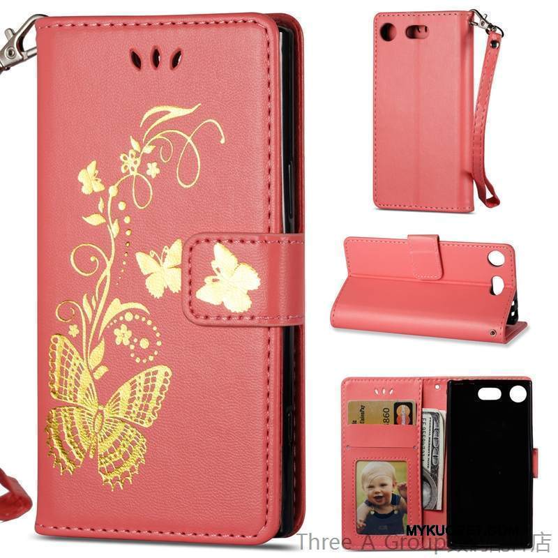 Kuori Sony Xperia Xz1 Compact Nahka Puhelimen Kuoret Uusi, Kotelo Sony Xperia Xz1 Compact Kuoret Violetti