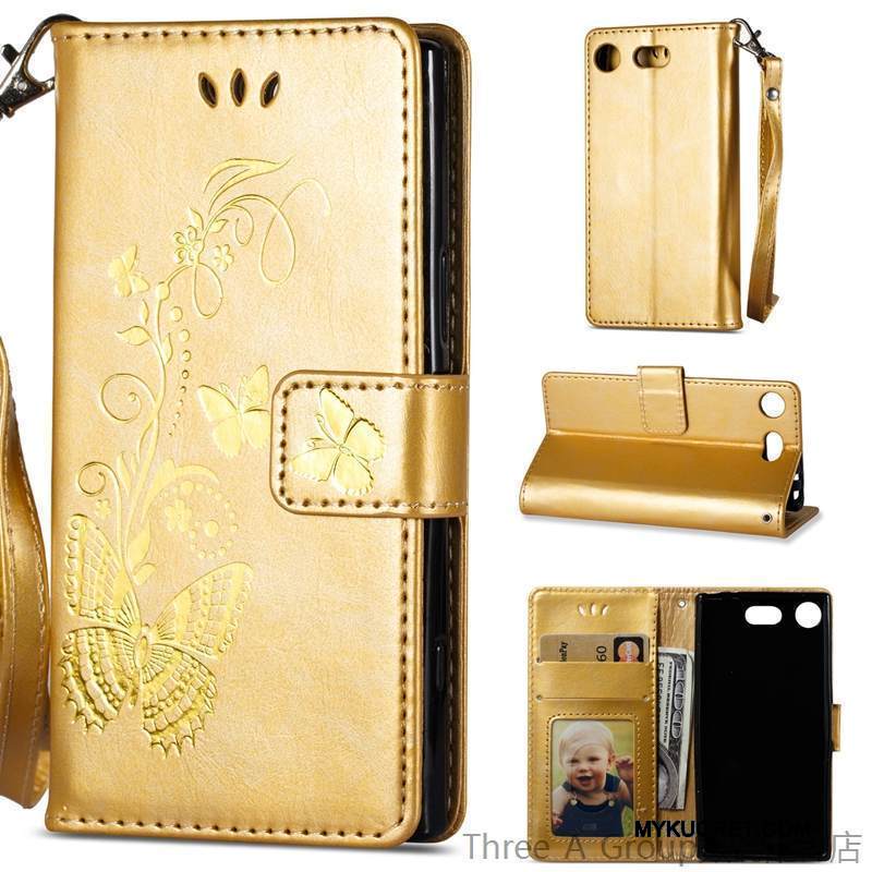 Kuori Sony Xperia Xz1 Compact Nahka Puhelimen Kuoret Uusi, Kotelo Sony Xperia Xz1 Compact Kuoret Violetti