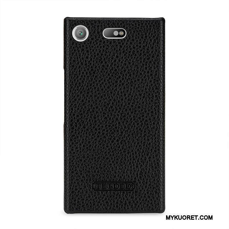 Kuori Sony Xperia Xz1 Compact Nahka Syvä Väri Puhelimen Kuoret, Kotelo Sony Xperia Xz1 Compact Suojaus Vihreä Murtumaton