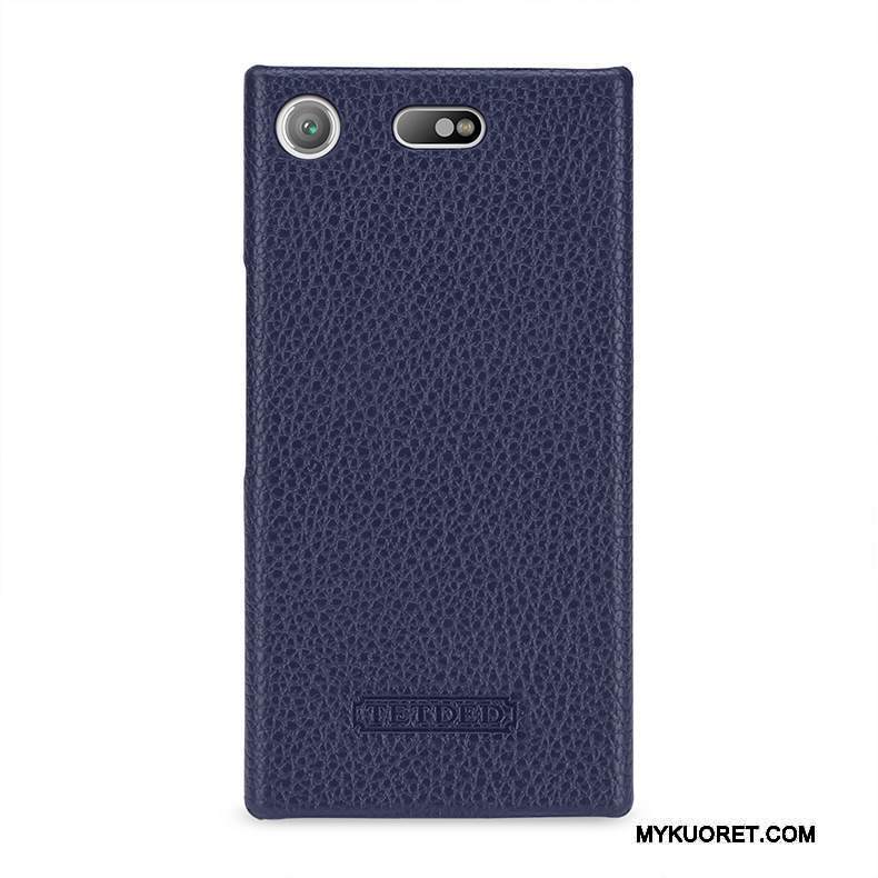 Kuori Sony Xperia Xz1 Compact Nahka Syvä Väri Puhelimen Kuoret, Kotelo Sony Xperia Xz1 Compact Suojaus Vihreä Murtumaton