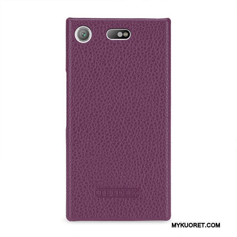 Kuori Sony Xperia Xz1 Compact Nahka Syvä Väri Puhelimen Kuoret, Kotelo Sony Xperia Xz1 Compact Suojaus Vihreä Murtumaton