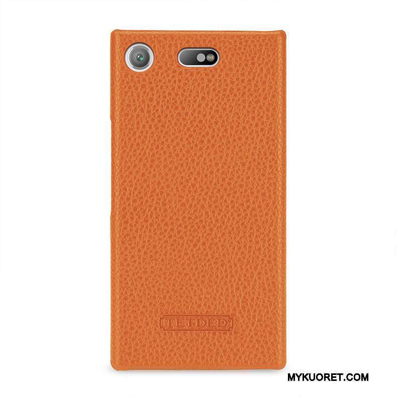 Kuori Sony Xperia Xz1 Compact Nahka Syvä Väri Puhelimen Kuoret, Kotelo Sony Xperia Xz1 Compact Suojaus Vihreä Murtumaton