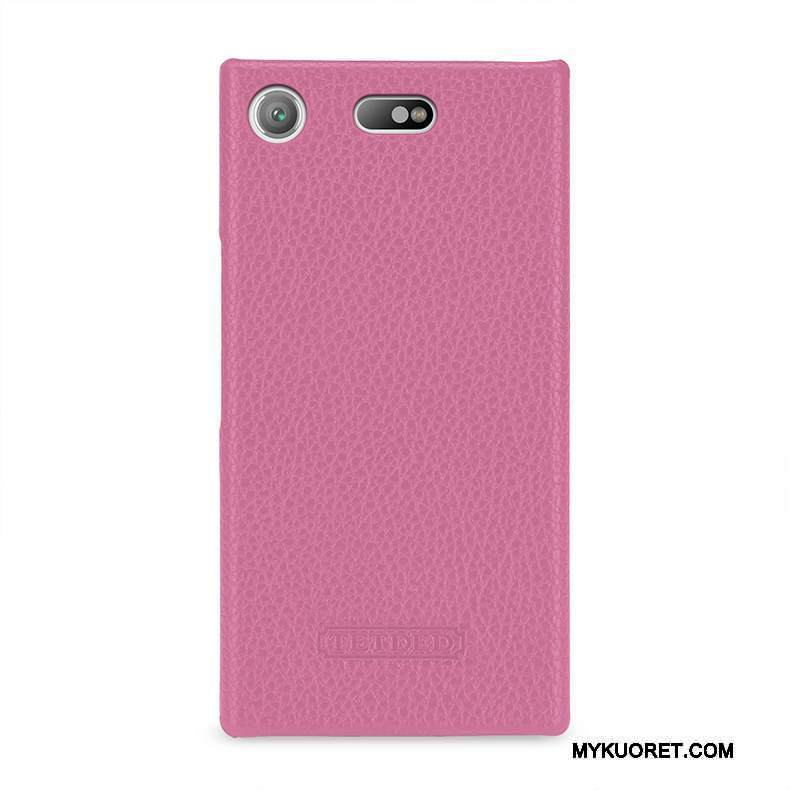 Kuori Sony Xperia Xz1 Compact Nahka Syvä Väri Puhelimen Kuoret, Kotelo Sony Xperia Xz1 Compact Suojaus Vihreä Murtumaton