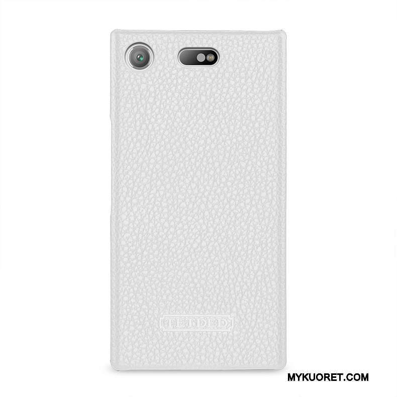 Kuori Sony Xperia Xz1 Compact Nahka Syvä Väri Puhelimen Kuoret, Kotelo Sony Xperia Xz1 Compact Suojaus Vihreä Murtumaton