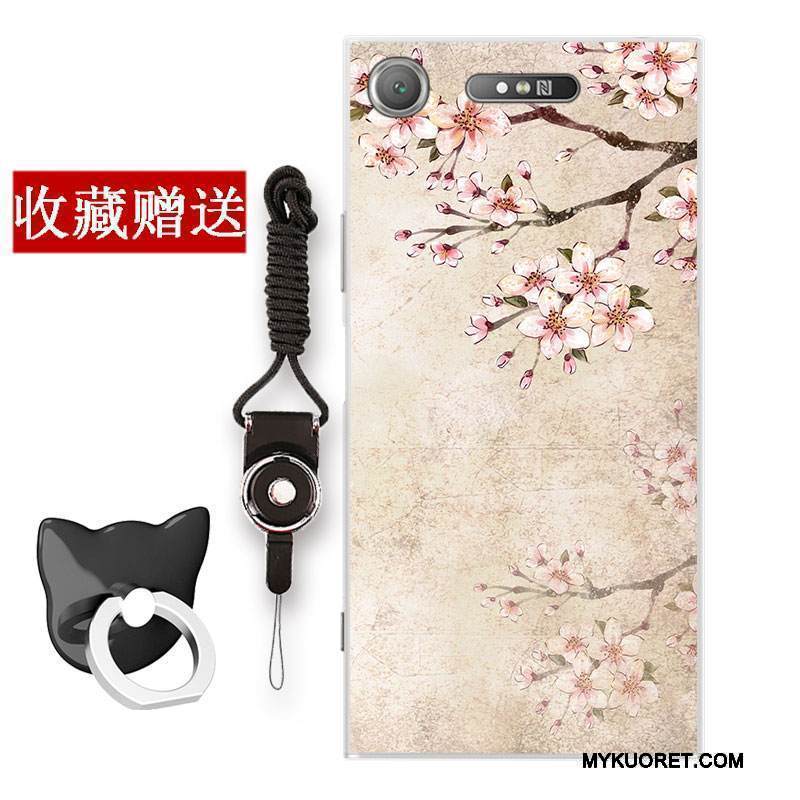 Kuori Sony Xperia Xz1 Compact Pehmeä Neste Puhelimen Kuoret Tuuli, Kotelo Sony Xperia Xz1 Compact Suojaus Taide Sininen