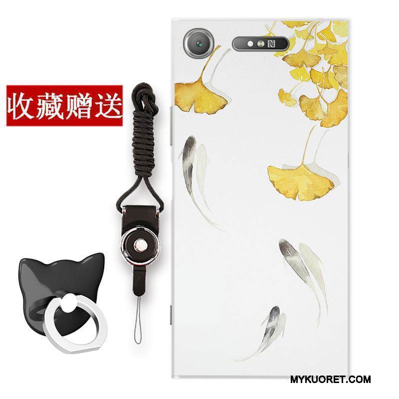 Kuori Sony Xperia Xz1 Compact Pehmeä Neste Puhelimen Kuoret Tuuli, Kotelo Sony Xperia Xz1 Compact Suojaus Taide Sininen