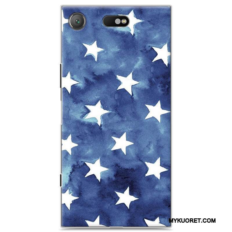 Kuori Sony Xperia Xz1 Compact Suojaus Kova Sininen, Kotelo Sony Xperia Xz1 Compact Maalaus Puhelimen Kuoret