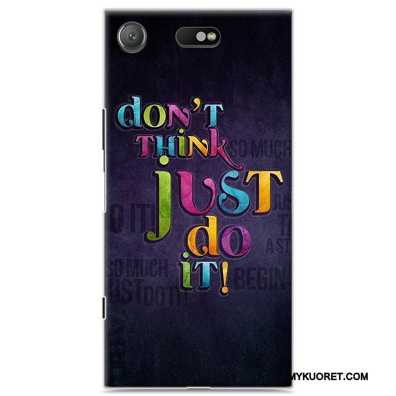 Kuori Sony Xperia Xz1 Compact Suojaus Kova Sininen, Kotelo Sony Xperia Xz1 Compact Maalaus Puhelimen Kuoret