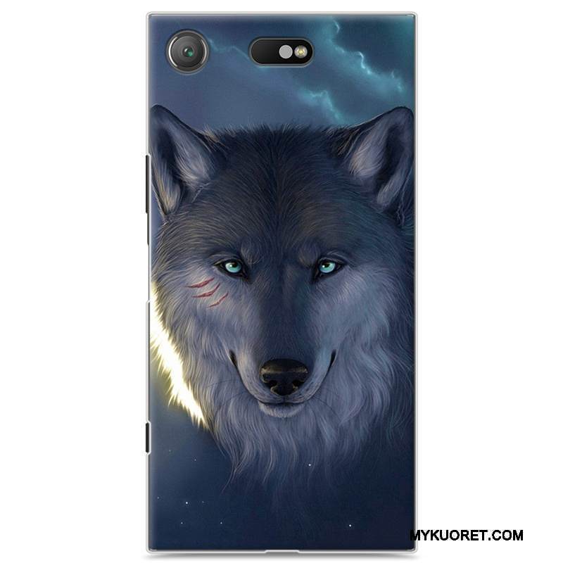 Kuori Sony Xperia Xz1 Compact Suojaus Kova Sininen, Kotelo Sony Xperia Xz1 Compact Maalaus Puhelimen Kuoret