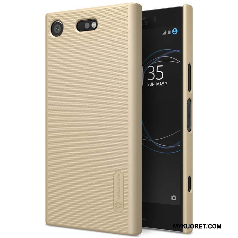 Kuori Sony Xperia Xz1 Compact Suojaus Puhelimen Kuoret Pesty Suede, Kotelo Sony Xperia Xz1 Compact Murtumaton Kulta