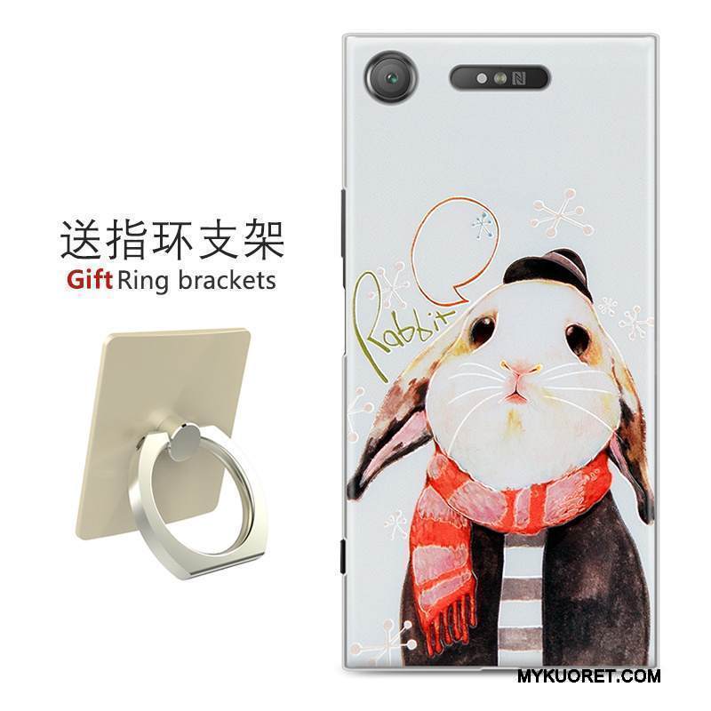 Kuori Sony Xperia Xz1 Kohokuviointi Musta Persoonallisuus, Kotelo Sony Xperia Xz1 Maalaus Puhelimen Kuoret