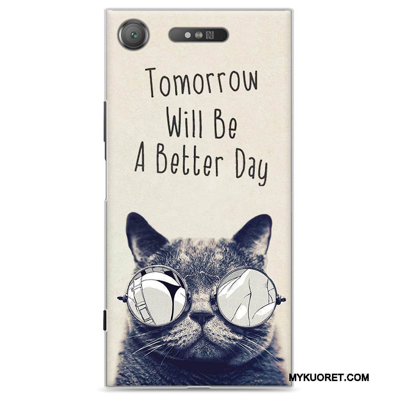 Kuori Sony Xperia Xz1 Maalaus Puhelimen Kuoret Murtumaton, Kotelo Sony Xperia Xz1 Sarjakuva Kova Punainen