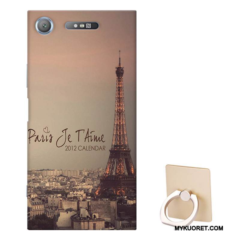 Kuori Sony Xperia Xz1 Pehmeä Neste Persoonallisuus Muokata, Kotelo Sony Xperia Xz1 Suojaus Violetti Murtumaton