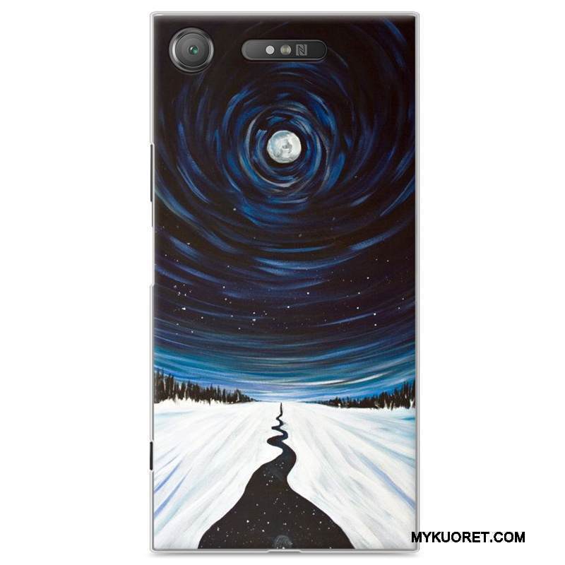 Kuori Sony Xperia Xz1 Sarjakuva Sininen Puhelimen Kuoret, Kotelo Sony Xperia Xz1 Suojaus Kova