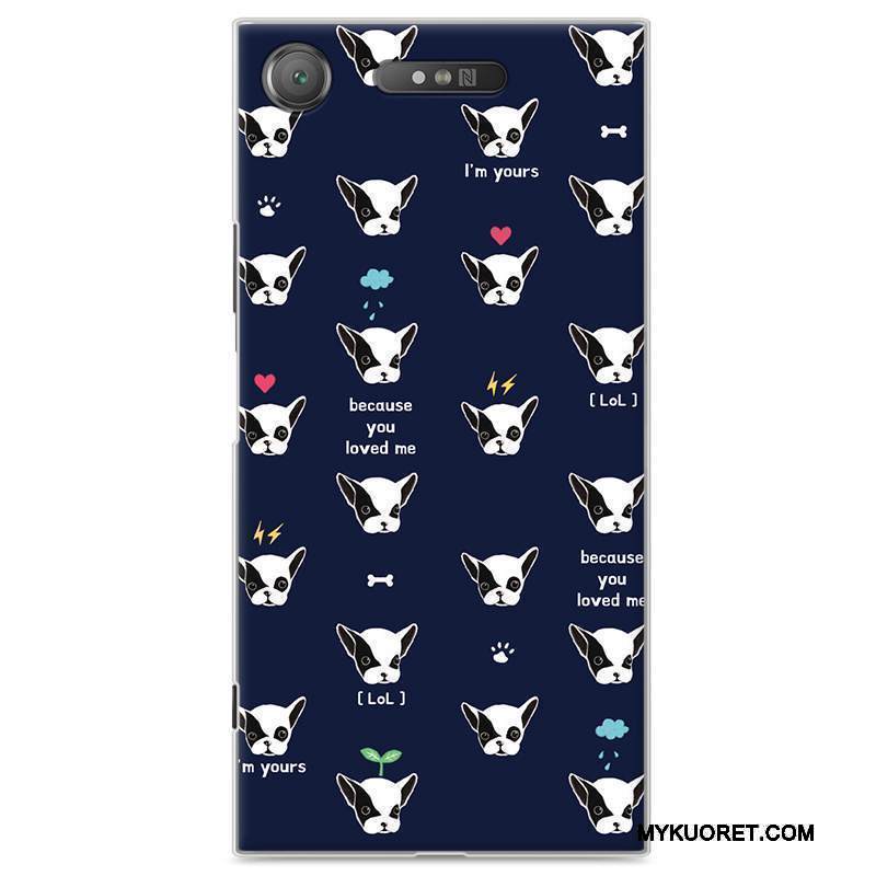 Kuori Sony Xperia Xz1 Sarjakuva Sininen Puhelimen Kuoret, Kotelo Sony Xperia Xz1 Suojaus Kova