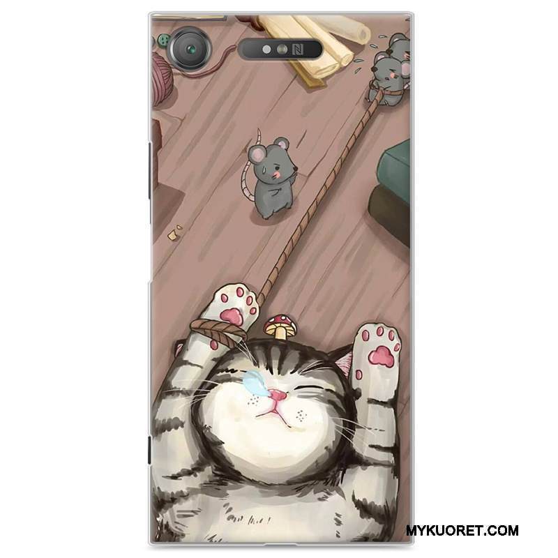 Kuori Sony Xperia Xz1 Sarjakuva Sininen Puhelimen Kuoret, Kotelo Sony Xperia Xz1 Suojaus Kova