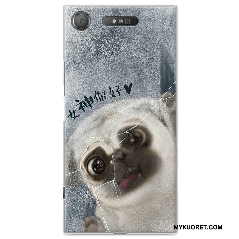 Kuori Sony Xperia Xz1 Sarjakuva Sininen Puhelimen Kuoret, Kotelo Sony Xperia Xz1 Suojaus Kova