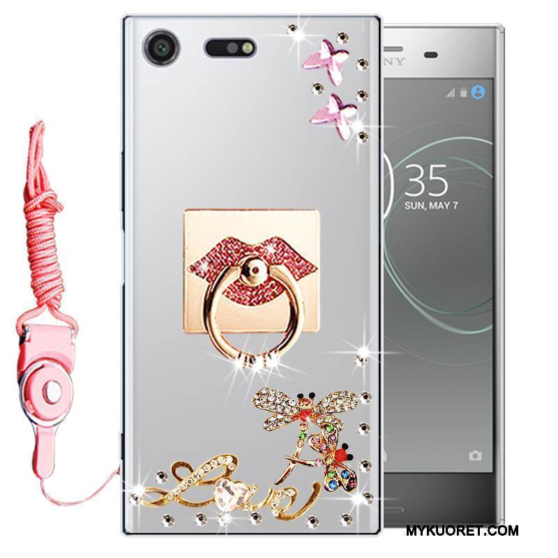 Kuori Sony Xperia Xz1 Strassi Murtumaton Puhelimen Kuoret, Kotelo Sony Xperia Xz1 Pehmeä Neste Kulta