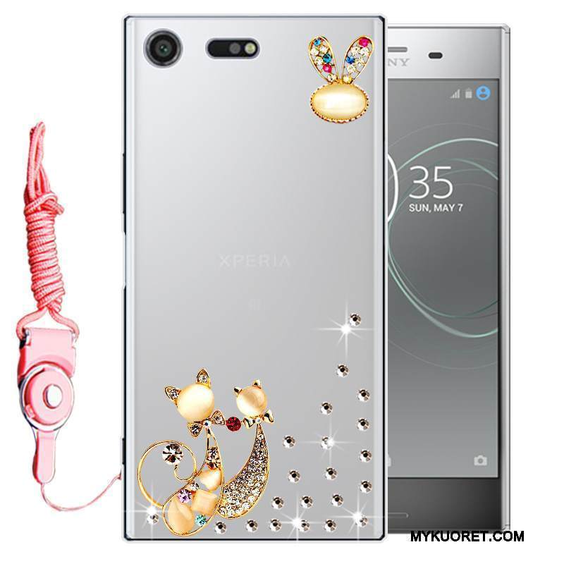 Kuori Sony Xperia Xz1 Strassi Murtumaton Puhelimen Kuoret, Kotelo Sony Xperia Xz1 Pehmeä Neste Kulta