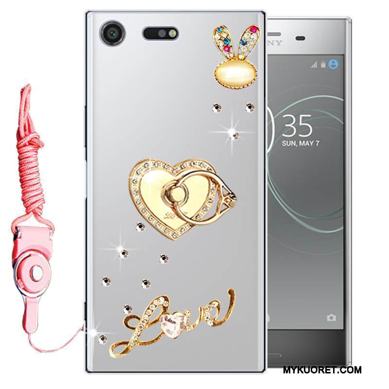 Kuori Sony Xperia Xz1 Strassi Murtumaton Puhelimen Kuoret, Kotelo Sony Xperia Xz1 Pehmeä Neste Kulta
