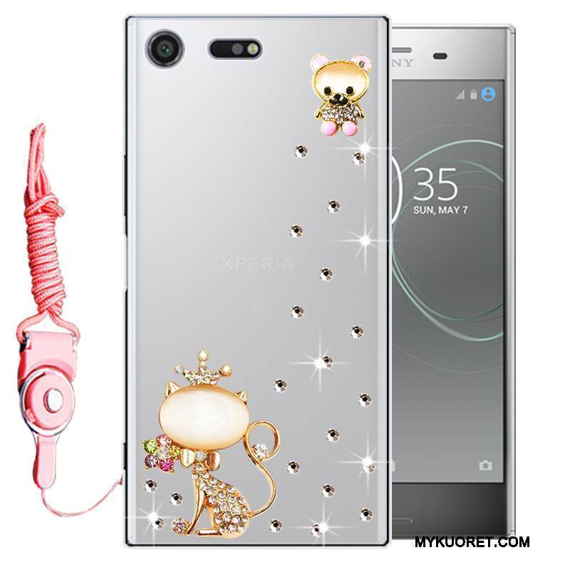Kuori Sony Xperia Xz1 Strassi Murtumaton Puhelimen Kuoret, Kotelo Sony Xperia Xz1 Pehmeä Neste Kulta