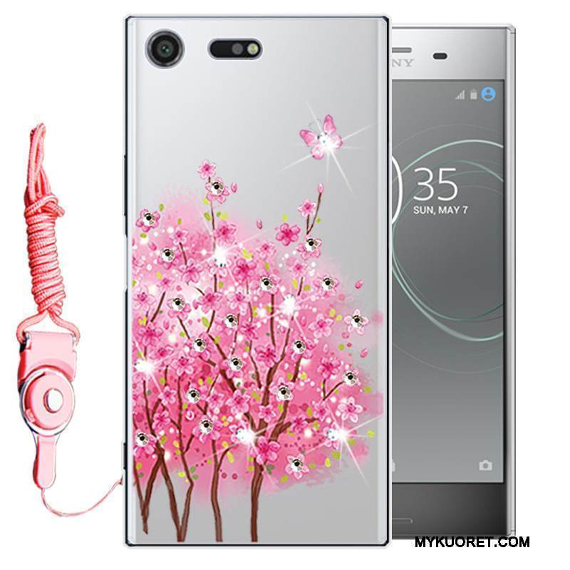 Kuori Sony Xperia Xz1 Strassi Murtumaton Puhelimen Kuoret, Kotelo Sony Xperia Xz1 Pehmeä Neste Kulta