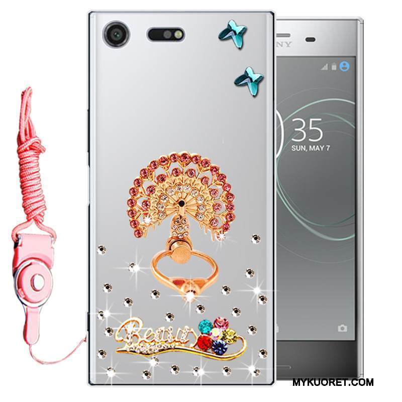 Kuori Sony Xperia Xz1 Strassi Murtumaton Puhelimen Kuoret, Kotelo Sony Xperia Xz1 Pehmeä Neste Kulta
