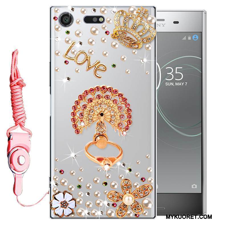 Kuori Sony Xperia Xz1 Strassi Murtumaton Puhelimen Kuoret, Kotelo Sony Xperia Xz1 Pehmeä Neste Kulta